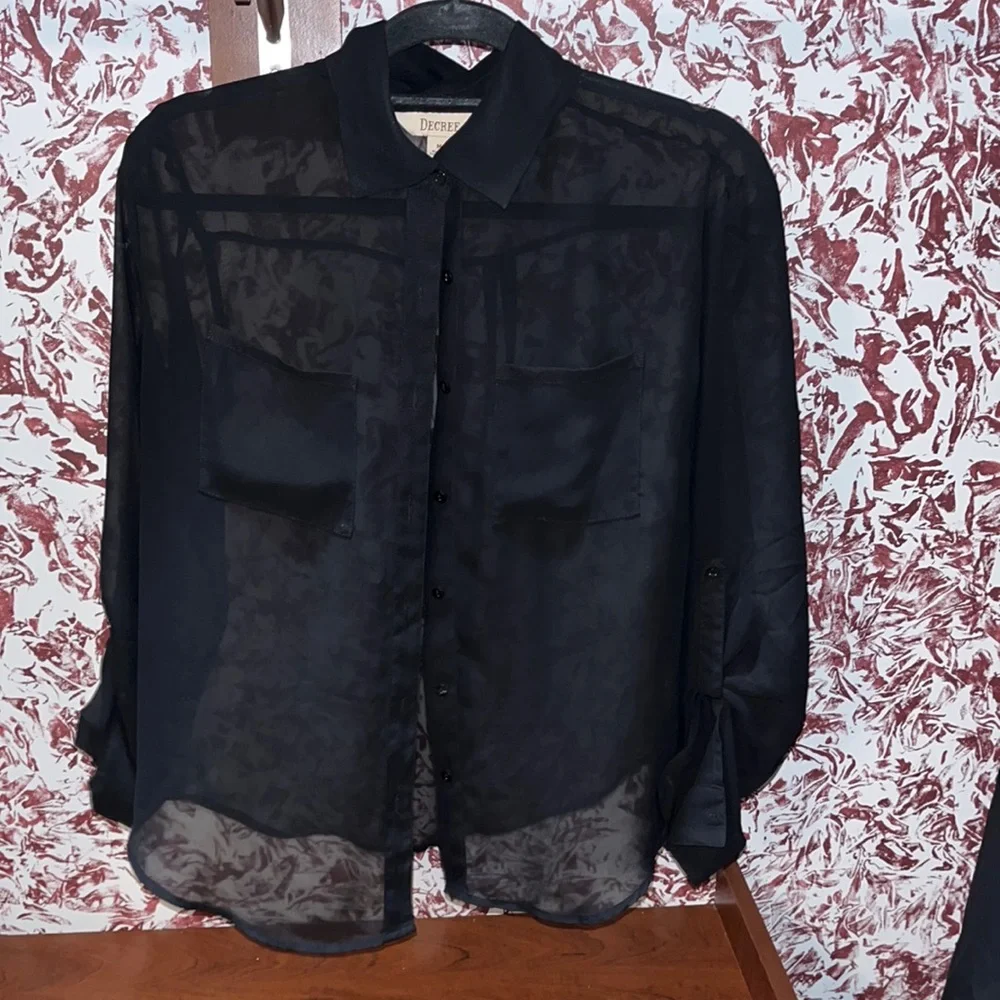 sheer button up - Picture 1 of 1